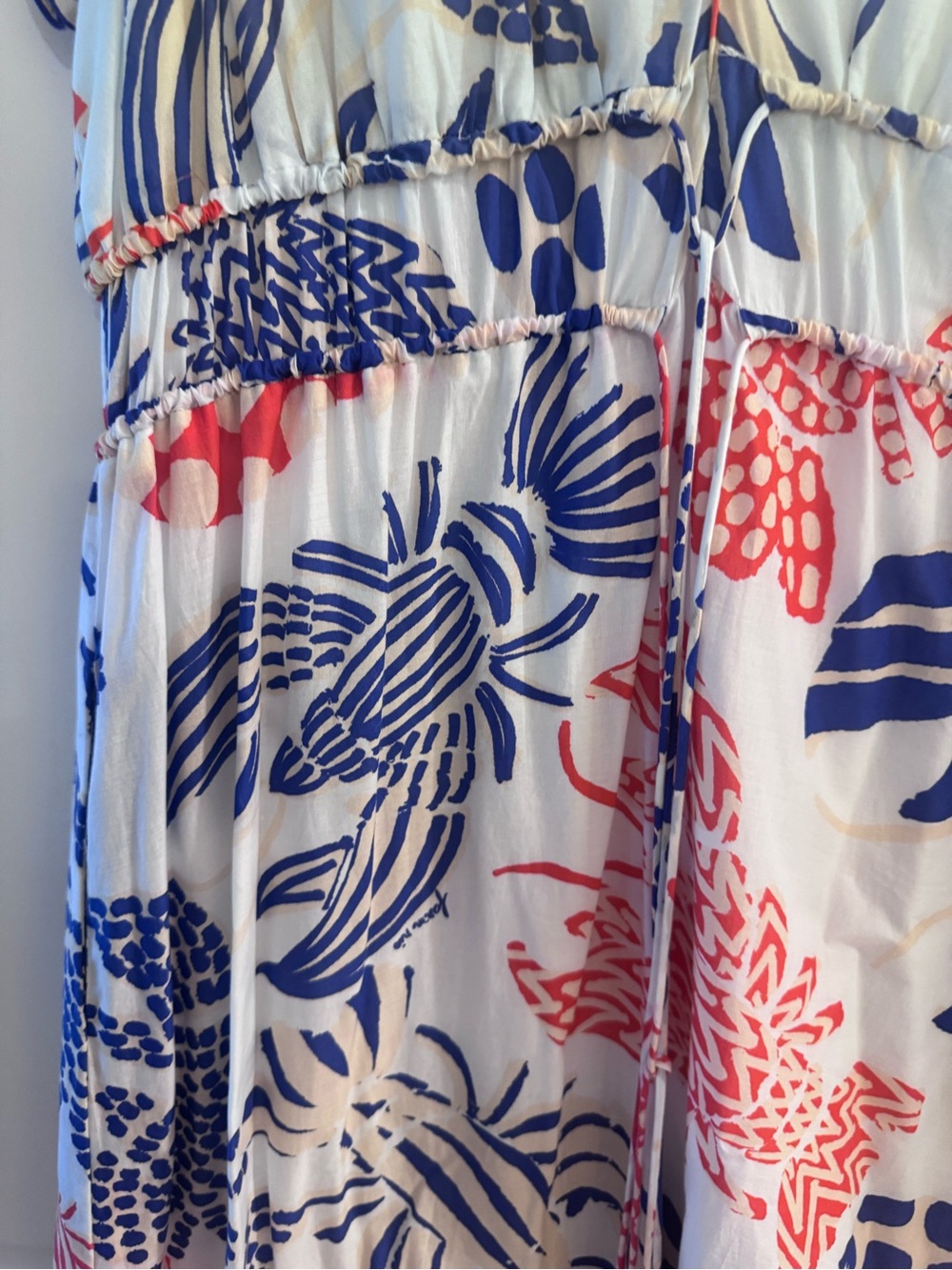 FARM Rio Multicolor Red and Blue Lobster Printed Midi/Maxi dress - Picture 5 of 6